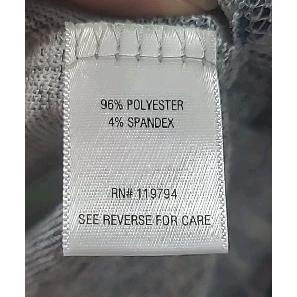 One World Womens 2X Top 3/4 Sleeve Detachable Scarf Gray Blue Shirt Hippie Boho - Picture 6 of 13